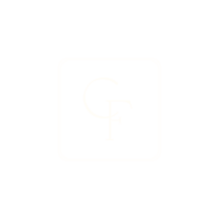 The Curated Frame logo in black script with minimalist serif tagline.
