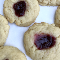 Sweets By Sarah K | Vegan Raspberry Thumbprint Cookie