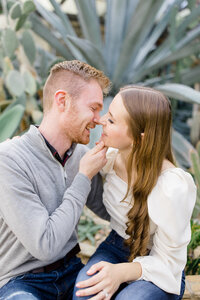 Engagement portrait session in Cleveland at the rockefeller Greenhouse