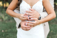 Photo of Bride and Groom's wedding rings.