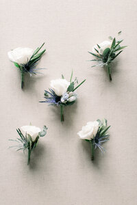 white boutonnieres