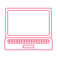 Pink Laptop Icon