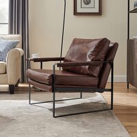 Stylish Faux Leather Accent Chair for Modern Living Spaces