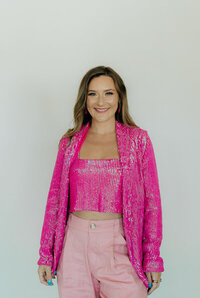 branding for photographer wearing pink