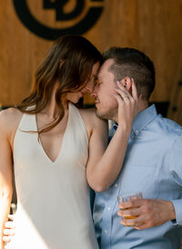 Engagement shoot at Dram & Draught bar in Charlotte, NC