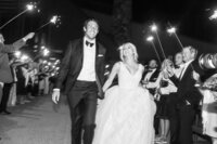 Timeless black and white photo of Sam Bradford on his wedding day