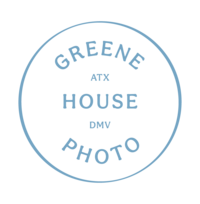 Greene House Photo stamp logo blue