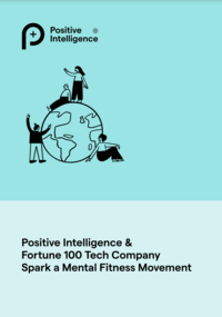 Cover of the Positive Intelligence® and Fortune 100 Case Study, focusing on global employee wellness.