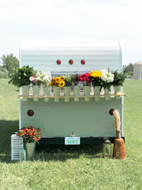 green mobile bar for bartending services and catering in nh