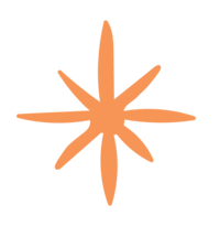 Orange Sparkle Burst Graphic
