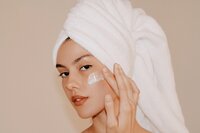 Image of woman modeling skincare from NYC Photographer at ADP Studio