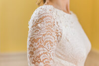long sleeve lace wedding dress with open back