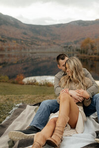 Authentic couple portraits captured in golden hour.
