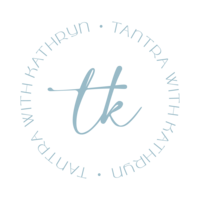 Circular logo with text "Tantra with Kathryn"