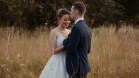 Wedding Couple Kissing, Froyle Park Hampshire