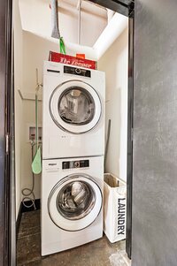 Washer and dryer available for guest use in this 4-bedroom, 2-bathroom vacation rental condo
