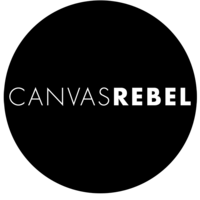 Canvas Rebel Logo in Black and white circle