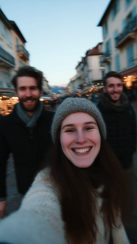 Group Selfie on Street