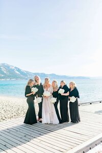 bridal party standing together