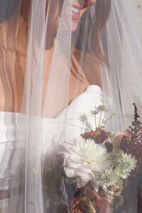 Bride getting ready at Ashlar Ottawa heritage micro wedding venue