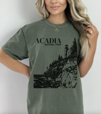 Acadia National Park T Shirt - Moss Thumbnail