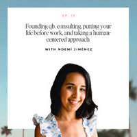 Podcast cover from Women Changing the World conversation with Noemi Jimenez