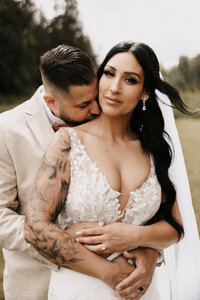 Bride and groom portraits outdoors