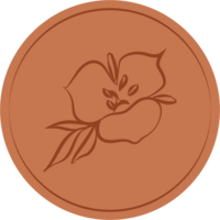 Nurture Lane Realty flower icon in a circle in light orange and dark orange