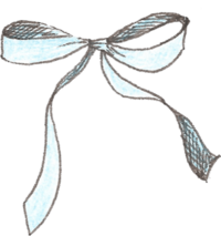 A hand drawn illustration of a bow