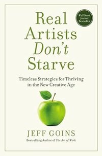 Real artists don't starve, book cover with green apple