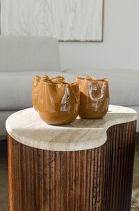 Bruine vaas Esther van het merk  Broste Copenhagen, in glas, mondgeblazen
