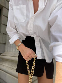 fashionable  woman handbag gold chain