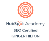 Hubspot Academy SEO Certification badge for Ginger Hilton