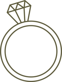 Illustration of wedding ring icon