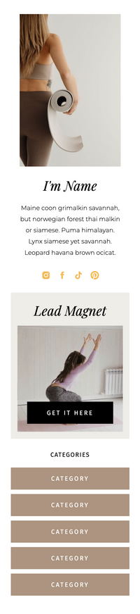 Professional Blog Sidebar Designs for Showit