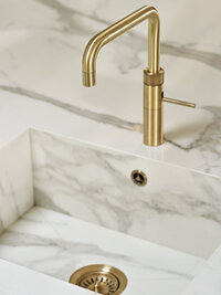 Luxury Sink Gold Finishings and white marble