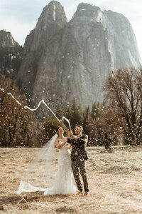 elopement at Yosemite falls
