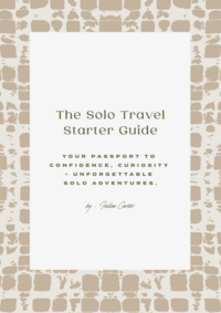 Screenshot of the cover page of the Solo Travel Starter Freebie