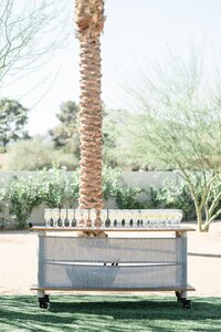 Andaz Scottsdale Wedding Wine Cart