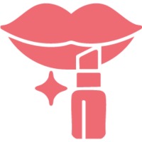 pink icon of lips and lipstick