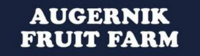Bold white text reading “Augernik Fruit Farm” on a dark blue background
