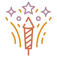 Icone feu d'artifice. Illustre la recherche de créativité et d'innovation importante pour Nos moments ensemble, organisation de mariage nantes Pays de la Loire