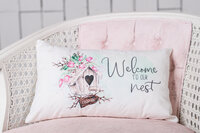 farmhouse chic happy place sign Turquois