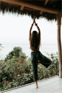 yoga by the beach