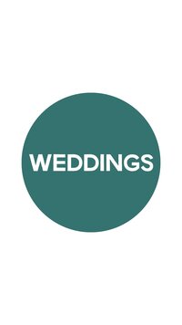 Highlight cover for Instagram that says Weddings