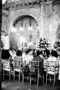 black and white reception photos for a destination wedding in guatemala