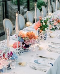 Luxurious wedding reception setup