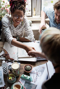 Printed paper for business purposes