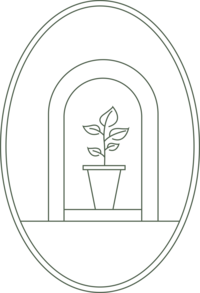 Brand icon featuring decorative elements that represent the essence of elegant and sophisticated interior design services.