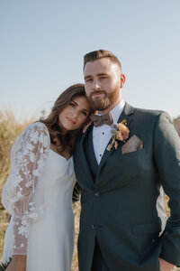 Bride and Groom Photo at the Water Witch Club